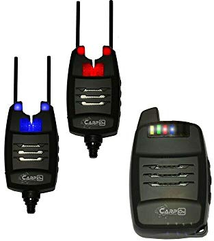 CarpOn Funk Bissanzeiger 2+1 Anti Diebstahl Funktion 1:1 Transportkoffer 180m