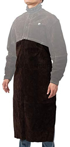 Waylander Waylander Schweiß-Umhangärmel aus Rindsleder mit abnehmbarem 50,8 cm Lätzchen, Kevlar-genäht (94 cm Schürze)