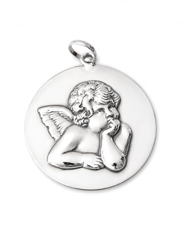 desconocido colgante plata medalla de Ángel 40mm