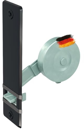 markiso® 1 Stück Rolladen Gurtwickler unterputz Farbe Anthrazit, Rollladen Aufwickler Lochabstand 160mm für Maxigurte bis 23mm, Einlassgurtwickler inkl. 2 Abdeckungen