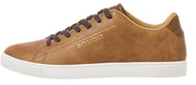 JACK & JONES Bosley PU Sneaker Mens Trainers Cognac 9 UK