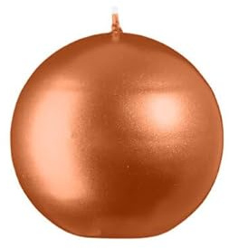 Jaspers Kerzen Kugelkerzen Metallic Matt Orange Ø 80 mm, 6 Stück