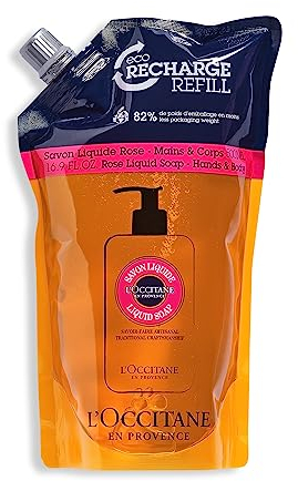 L'OCCITANE - Öko-Nachfüllung Flüssigseife Hände + Körper Sheabutter Rose - 500 ml - In Frankreich hergestellt