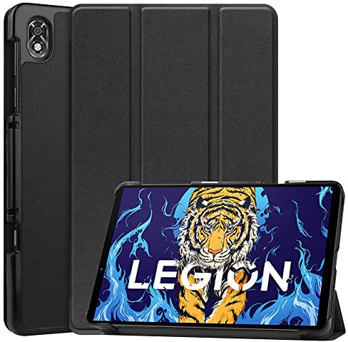 Kepuch Custer Hülle für Lenovo Legion Y700,Smart PU-Leder Hüllen Schutzhülle Tasche Case Cover für Lenovo Legion Y700 - Schwarz