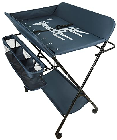 HUOLE Table à Langer Pliable,Station à langer pour bébé portable,Table à Langer Pliable et Portable Table à Langer avec Panier de Rangement à Côté Charge Maximale de 25 kg(80 * 66 * 98cm)