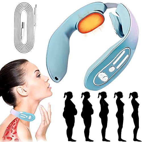 SUJAHHUJIQ Massager Intelligent Deep Tissue Cordless Pulse neck Massager for Home Office Car Outdoor, Snap-On Neck Pain Relief