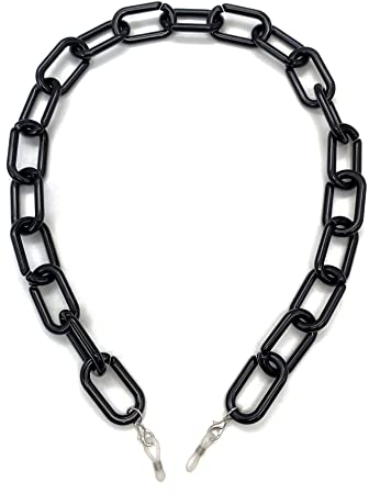 Brillenkette Große Sonnenbrillenketten Schlüsselband Für Frauen Männer Schwarze Brillenketten Anti-Verlorene Kopfhörerhalter Mode Halskette 2