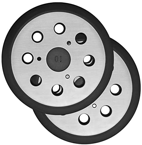 Almohadilla de repuesto para lijadora orbital, paquete de 2 almohadillas de repuesto de 5 pulgadas, 8 agujeros, para DeWalt DW420 DW421 DW422 DW423 DW426 D2645#151281-08/DW4388