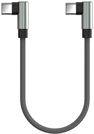 TECHGEAR USB C auf USB C Kabel 30cm Winkelstecker 90 Grad Schnellladekabel, kompatibel mit Samsung S24 S23 S22 S21 FE/Plus/Ultra A15 A14 A24 A25 A35 A54 A55 5G, Xiaomi, Oppo, OnePlus, Google Pixel usw
