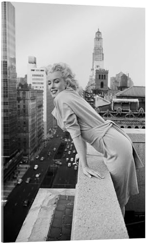 Posterlounge Marilyn Monroe in New York Acrylglasbild von Celebrity Collection 40 x 60 cm Schwarz-Weiß Wandbilder Wanddeko
