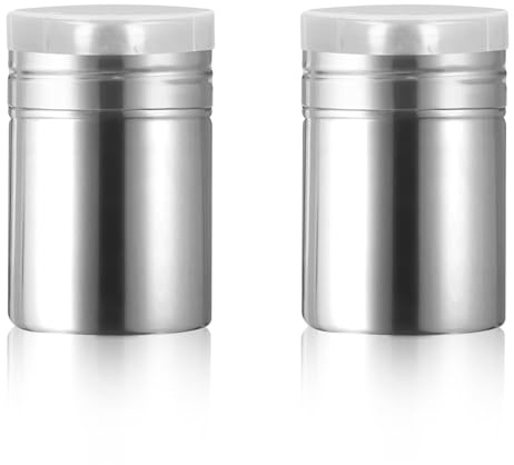 Sucrier En Poudre Avec Couvercle, 2 Pièces En Acier Inoxydable à Mailles Fines, Distributeur De Sucre Glace, Shaker à Chocolat Pour Poudre De Cannelle