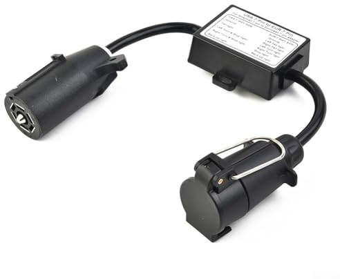 1 ST USA Naar EU Trailer Licht Converter US 7-Way Blade Socket Anhängeranschluss Om EU 7-pins Ronde Plug Ronde Anhängerstecker Kabelbaum