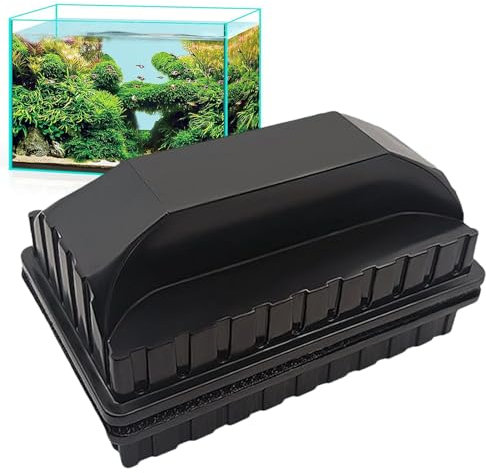 Magnetic Aquarium Scraper | Double Sided Gravel Vacuum For Aquarium | Magnetic Aquarium Cleaning Brush, Floating Aquarium Glass Cleaner, Fish Tank Cleaner Scrubber Scraper Aquarium Cleaning Tools