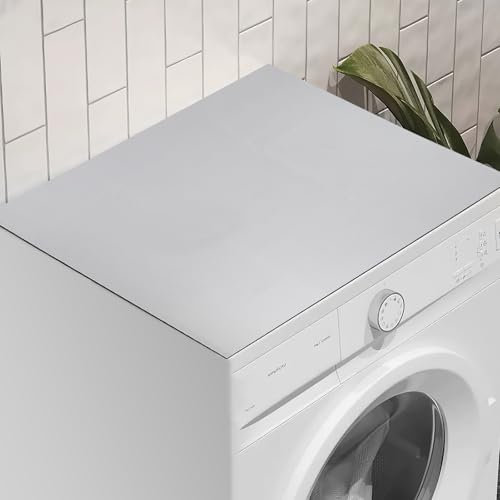 Farerkass 60x60 cm Housse Machine a Laver, Gris Protection Machine a Laver Universelle Douce et Découpable pour Machine à Laver, Sèche-Linge, Cuisines, Camping-Cars[Classe Énergétique A++]