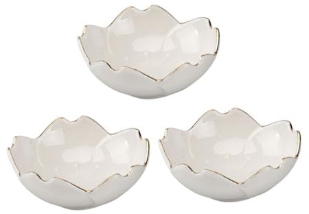 IMIKEYA Assiettes à Condiments Fleurs de Cerisier, Lot de 3, Céramique