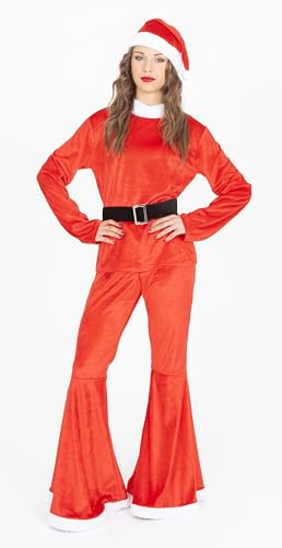 Rubies Costume Molona Mama Noel per donna, Maglione con pantaloni, cintura e cappello, Abito Mama Noel, Rosso, per Natale, Eventi natalizi, Cosplay, Feste Carnevale