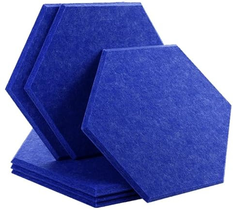 AMENGJ Filz Memoboards Set sechseckig Schalldichte Wandpaneele, 6 Stück, sechseckig, selbstklebendes Akustikpaneel, dekorativ for Wohnzimmer, Schlafzimmer, Kinderzimmer, Studio(42,Small Hexagon)