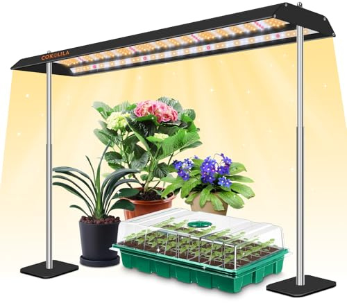 COKOLILA Lampe Horticole, Lampe LED avancée pour plantes avec minuterie 4/8/12H et hauteur réglable,Lampe Plante,Idéale pour les plantes d'intérieur en phase de germination, de végétation