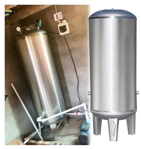 Druckbehälter Druckkessel Vertikaler Edelstahl-Brunnenwasserdruckbehälter, 300, 250, 200, 160, 100, 60 L Vollautomatischer Druckwasserspeicher für Industrie und Haushalt, mit Montagesatz(52.8Gal/200L)