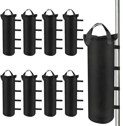 8 Stück Sandsäcke Gewichte Beschwerer für Pavillon zum Beschweren | 800D Oxford, Sandsack Beschwerung für Pavillon Zelt Garten 50 x 20 cm