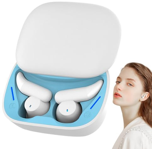 Cuffie senza fili per dormire, cuffie senza fili, con custodia di ricarica, auricolari anti-rumore, per sport, viaggi, chiamate telefoniche, sonno