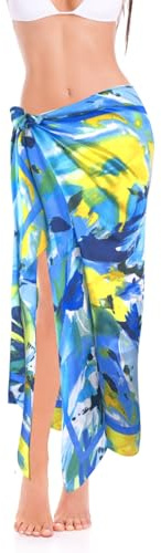 Beach Sarongs for Women, Bright Sarong Beachwear Fashion Swim Cover Ups Bikini Cover Ups Dry Quickly Sarongs for Women Beachwear (Blue)
