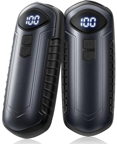 Rechargeable Hand Warmers 2 Pack, 6000mAh Electric Hand Warmers, 5-Settings, Portable Pocket Heater, Great for Men Women Kids, sutable for Outdoors Office Travel Hunting (Gray)