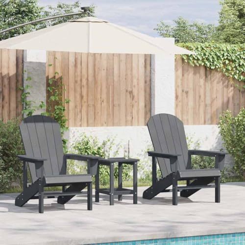 KTHLBRH Gartenmöbel, rechteckig, modern, Lounge-Set, Polyethylen, wetterfest, UV-stabil, starke Beine, minimalistisches Design, elegant, für Terrasse
