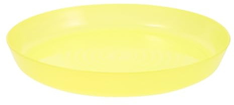NIYANGLE Assiettes en Plastique Réutilisables Semi-Transparentes Plates et Creuses Couleur Jaune Légères et Incassables pour Repas en Plein Air Barbecues et Voyages Lot Réutilisable