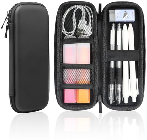Estuche Rígido Negro para Lápices, Pencil Case, Estuche Pequeño Lápices
