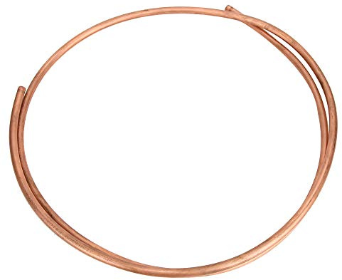 Copper Tube Pipe Soft Coil Tubing, 2m Length, OD 9.5mm, .9mm -, High Temperature Durable, Ideal for Air Conditioner Refrigeration