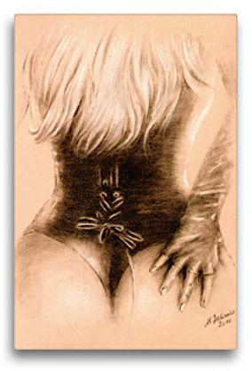 Premium Textil-Leinwand 30 x 45 cm Hoch-Format Sexy Girl in Dessous | Wandbild, HD-Bild auf Keilrahmen, Fertigbild auf hochwertigem Vlies, Leinwanddruck von Marita Zacharias