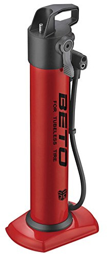Beto Steel Tubeless Tyre Bike Pump Cannister with Dual Head (Presta and Schrader)