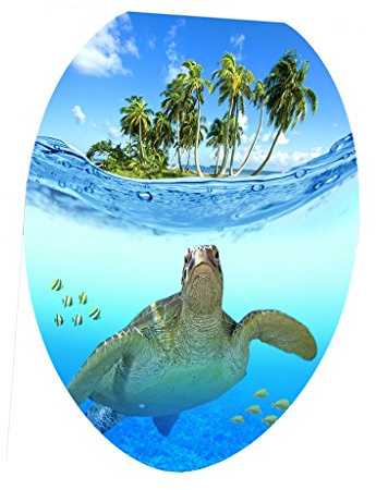 Sharplace DIY Aufkleber WC Folienaufkleber Toiletten Bad WC Dekor Sticker, Schildkröte