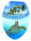 DIY Aufkleber WC Folienaufkleber Toiletten Bad WC Dekor Sticker Wasserfest Aufkleber Badezimmer Wandsticker, Schildkröte