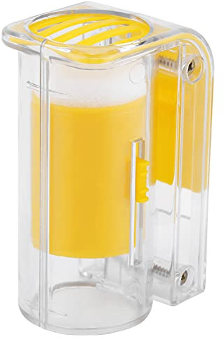 GOTOTOP Biene Queen Catcher Bienenkönigin Catcher Bienenenfänger Kunststoff Königin Marker Einhand Marker Flasche Plunger Plüsch Imker Werkzeug Gelb Imker Ausrüstung Käfig