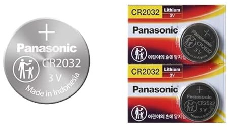 Panasonic CR2032 3V Lithium Coin Battery (Pack of 2)
