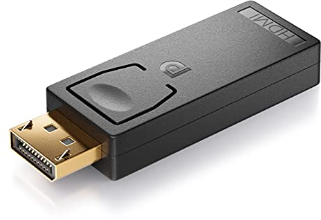 deleyCON Adattatore da DisplayPort a HDMI 4K UHD 2160p - Cavo Adattatore da DisplayPort-Maschio a HDMI-Femmina Contatti Placcati in oro per TV Proiettore Computer Laptop Notebook