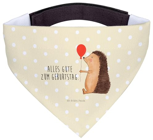 Mr. & Mrs. Panda Hundehalstuch M Igel Luftballon - Geschenk, Geburtstagskind, Halstuch, Tuch, Happy Birthday, Glückwunsch, Geburtstag, Mittelgroße Hunde, Mittel, Herzlichen, Lustige Sprüche
