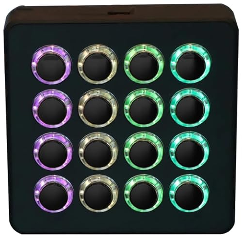 Dj Techtools Midi Fighter Spectra, Controlador Midi DJ (Potente, mappings Oficiales, Anillos de Color LED Personalizables, Control preciso, Controlador Midi), Negro