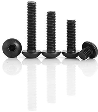 Set di 10 bulloni M8 x 50, 2/10 pezzi, 16 mm-50 mm, in acciaio inox, nero, per lavori fai da te, riparazioni domestiche, carpenteria, progetti fatti in casa, lavorazione del legno