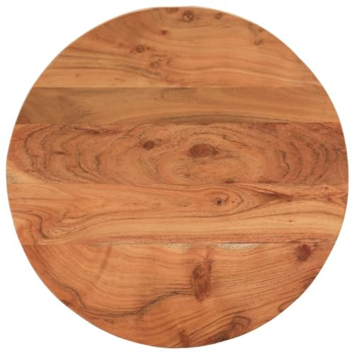 vidaXL Tischplatte, Holzplatte Holztischplatte Rund, Möbelplatte Platte für Beistelltisch Bartisch, Massivholzplatte Schreibtischplatte Ersatzplatte, Ø40x3,8cm Massivholz Akazie