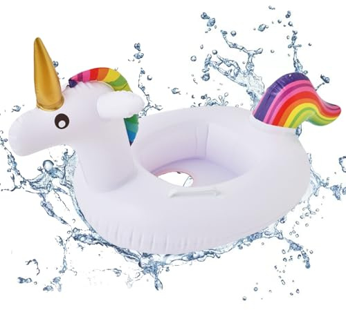 Capgoost Baby Schwimmring, Aufblasbare Schwimmen Float, Schwimmreifen Baby mit Schwimmsitz, Baby Schwimmen Schwimmtrainer, Schwimmring Spielzeug Baby Schwimmhilfe für Kleinkind 6-36 Monate(Einhorn)