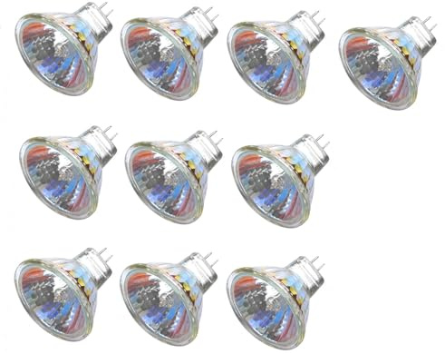 ShuoHui MR11 Halogenlampen 12V 35W GU4 Bi-Pin Base Spotlight Dimmbare Glasabdeckung 35mm Durchmesser Warmweiß 2700K (5)