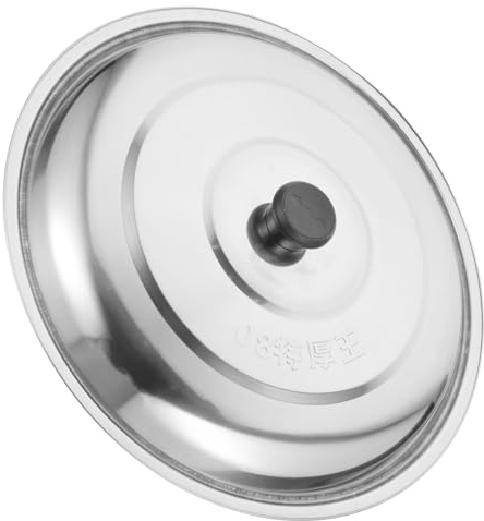 Amosfun Edelstahl Topfdeckel 35 Cm Universeller Deckel Für Töpfe Wok Pfannen Mit Hitzebeständigem Griff Rostfrei Leicht Zu Reinigen Für Küche Und Haushalt