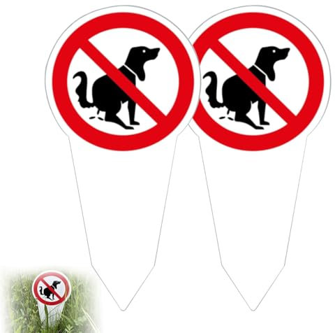 Yuiturt 2 cartelli di avvertimento per cani, 30 x 15 cm, stampati su entrambi i lati, resistenti alle intemperie e ai raggi UV, cartello per cani vietato, materiale PVC di alta qualità e alluminio