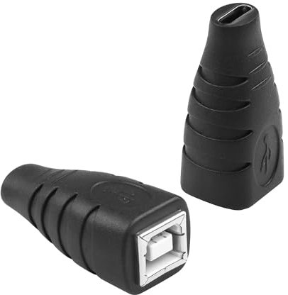 JSADZKJ Adattatore da USB B a USB C Adattatore da USB-C maschio a stampante femmina per sincronizzazione dati e ricarica per stampanti, scanner e fax 2 pezzi (femmina a femmina)