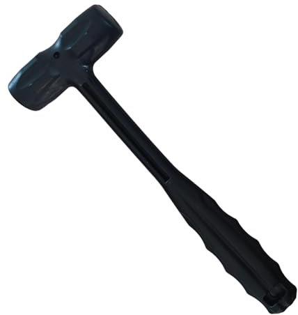 Rubber Mallet Hammer - Smooth Double Sided Hammer | Comfortable Floor Mallet with Anti-Slip Handle, Furniture Mounting Hammer, Small Rubber Mallet for Woodworking Camping Jewelry Leather Crafts