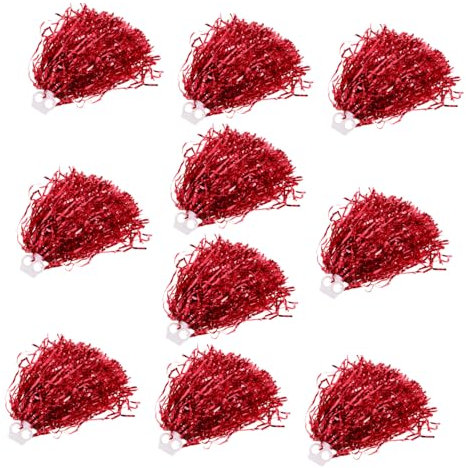 BESPORTBLE 10stücke Pompoms Für Cheerleading Und Sport Mit Griff in Leuchtenden Farben Für Feiern Tanz Und Schulveranstaltungen