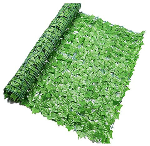 Valla de hiedra artificial, pantalla de privacidad, enrejado verde, decoración de pared, hoja de hiedra resistente al aire libre, jardín, fiesta, boda, decoración (valla de hojas de melón de color
